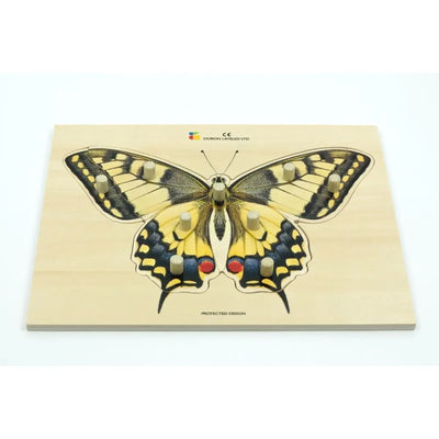 Wooden Peg Puzzle - Butterfly