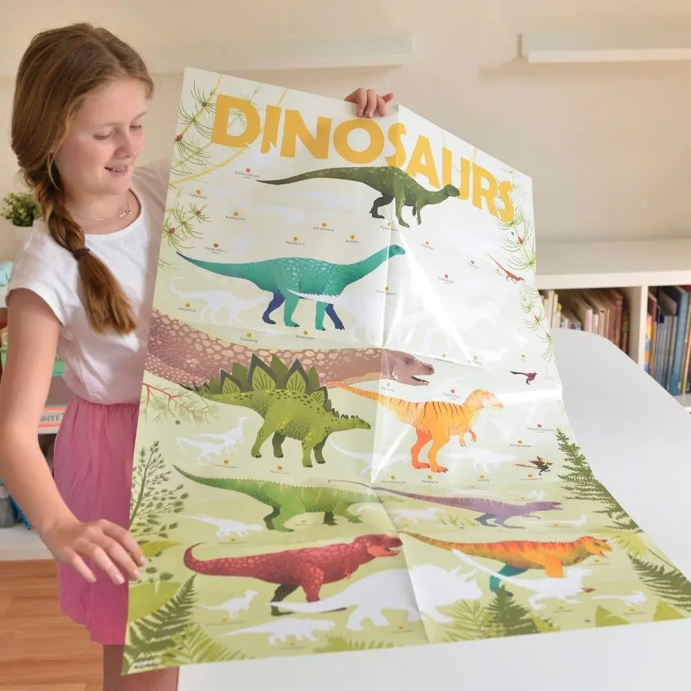 Poppik Discovery Sticker Poster - Dinosaurs