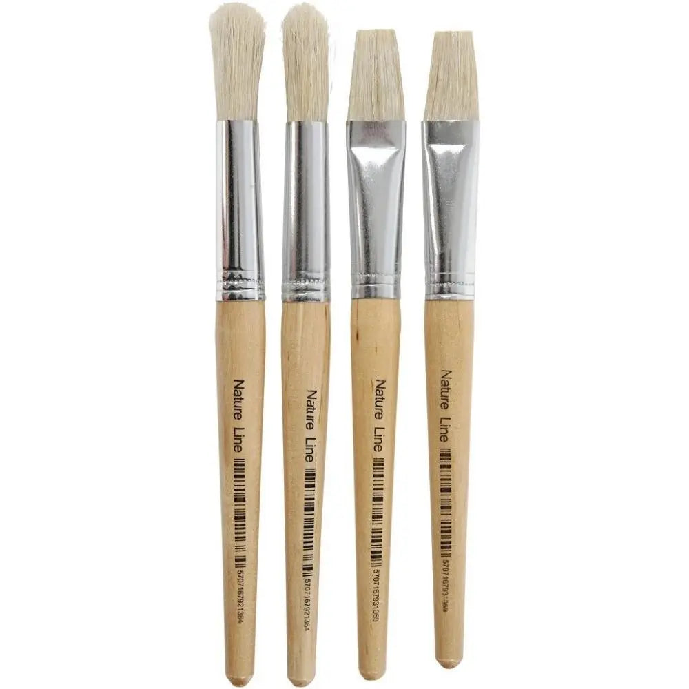 Natural kids paint brushes