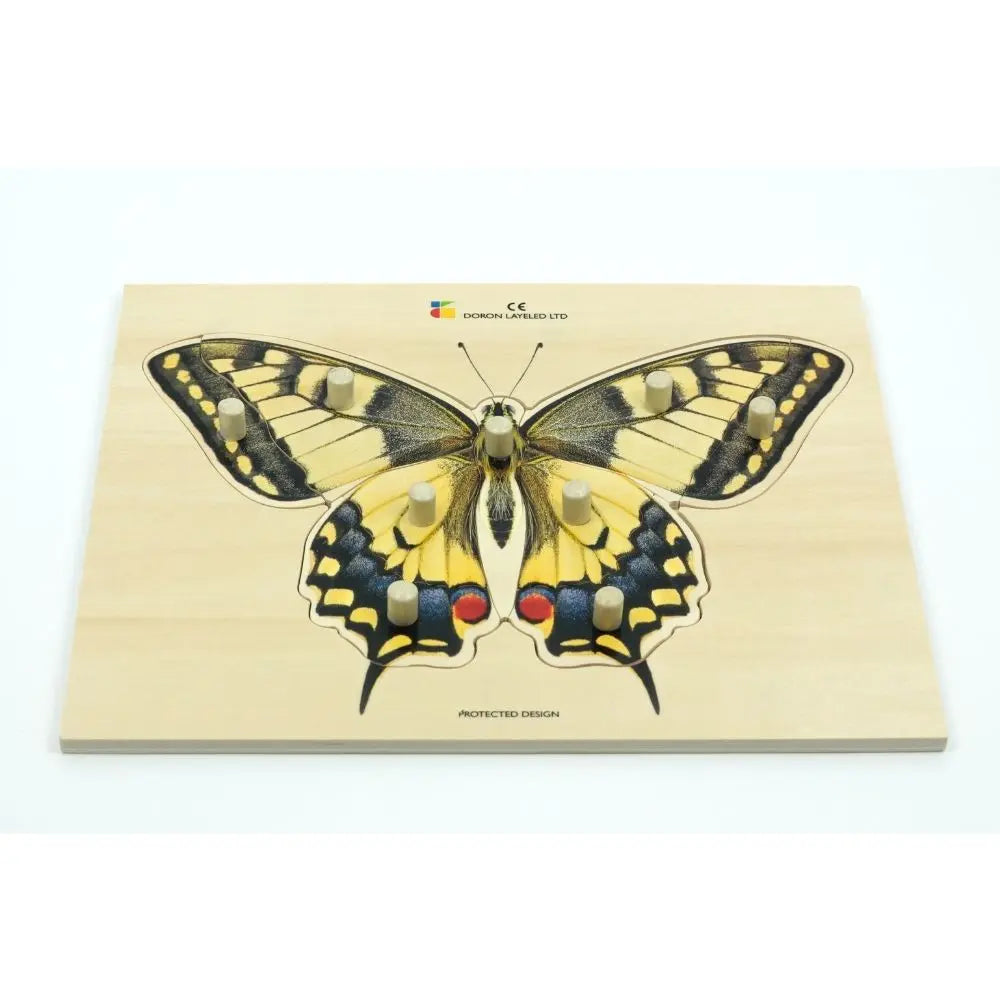 Wooden Peg Puzzle - Butterfly