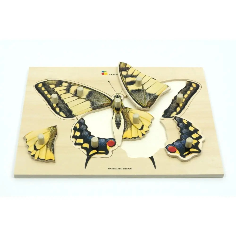 Wooden Peg Puzzle - Butterfly