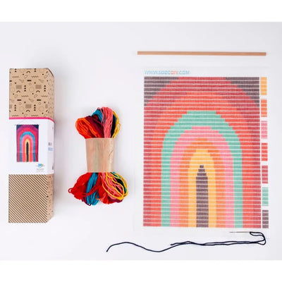 Wall Art Embroidery Kit - Rainbow