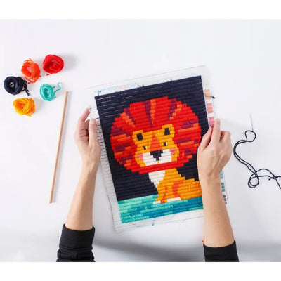 Wall Art Embroidery Kit - Lion