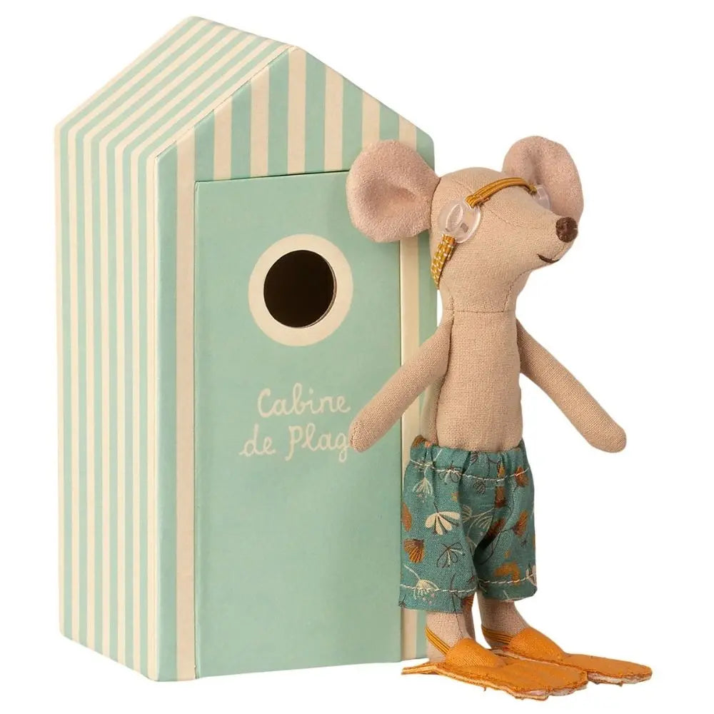 Maileg Beach Mice - Big Brother in Cabin de Plage