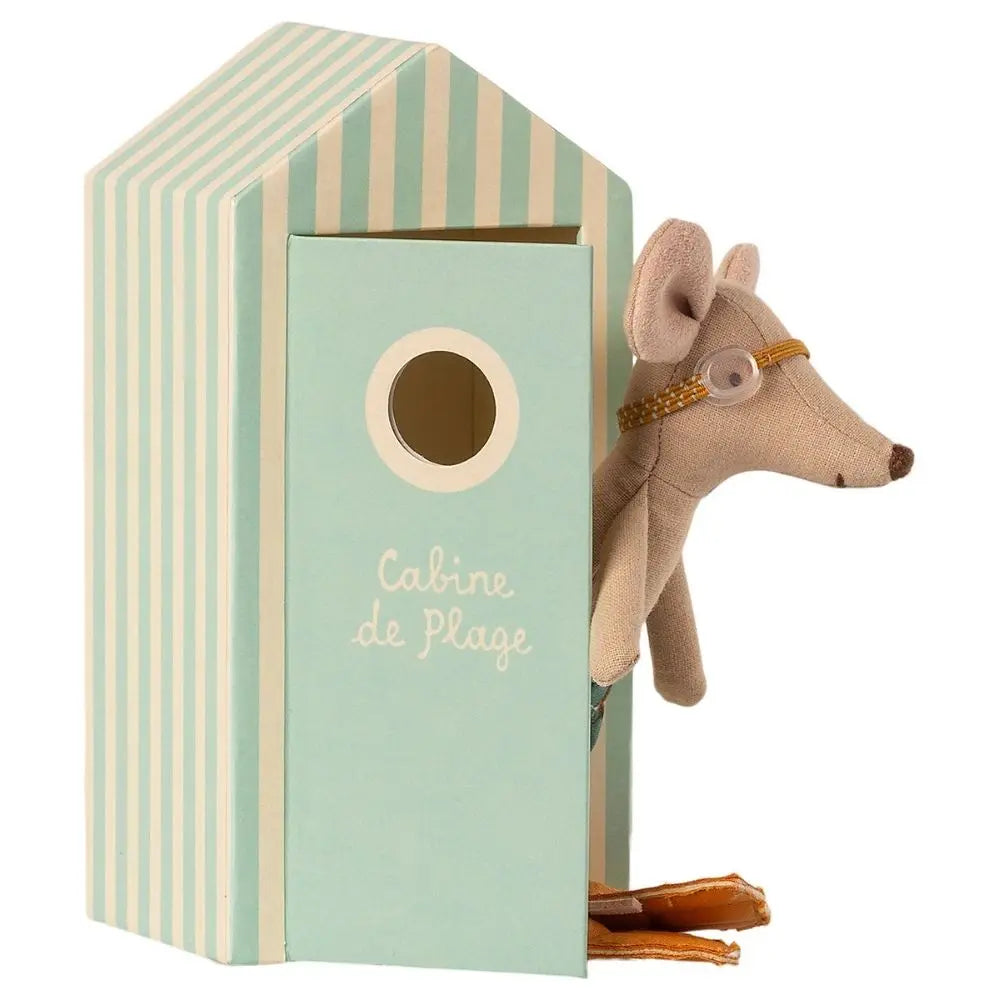 Maileg Beach Mice - Big Brother in Cabin de Plage