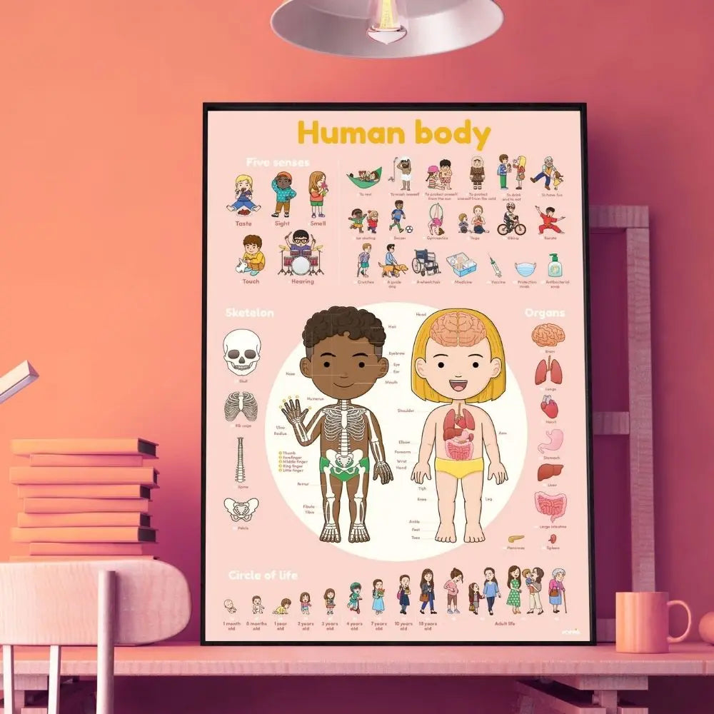 Poppik Discovery Sticker Poster - Human Body