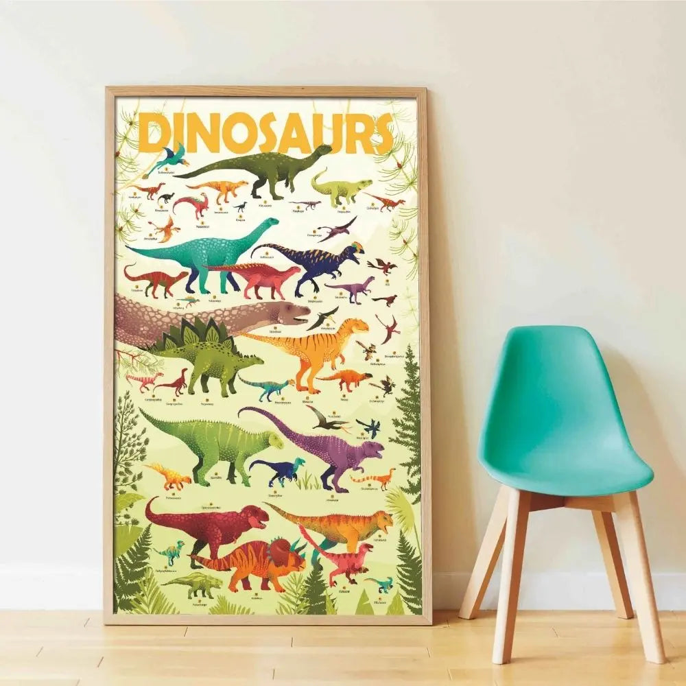 Poppik Discovery Sticker Poster - Dinosaurs