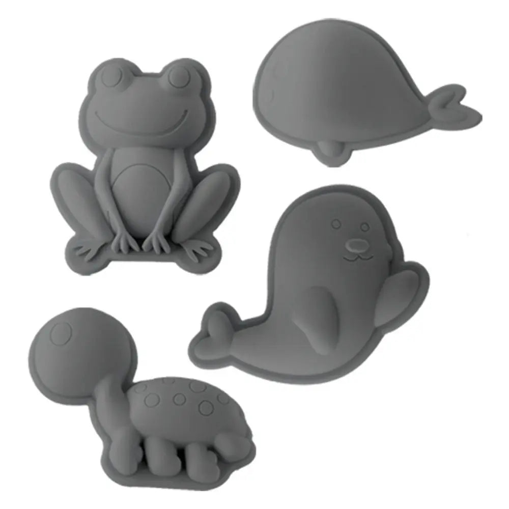 Scrunch Sand Mould - Frog Set in Anthracite Grey