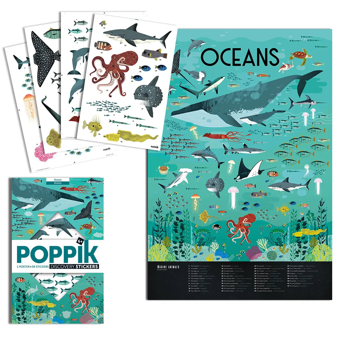 Poppik Discovery Sticker Poster - Ocean