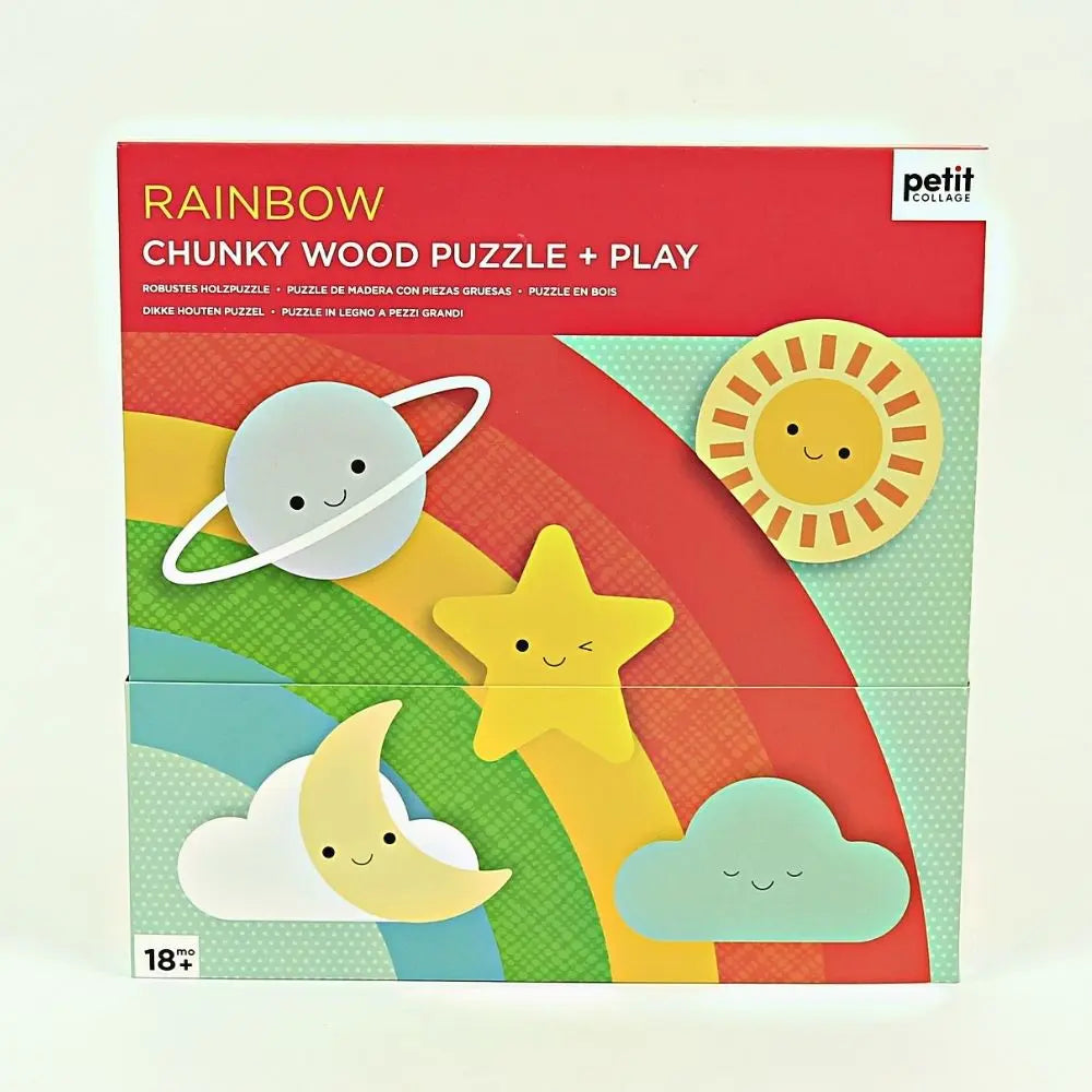 Rainbow Chunky Wood Puzzle and Play