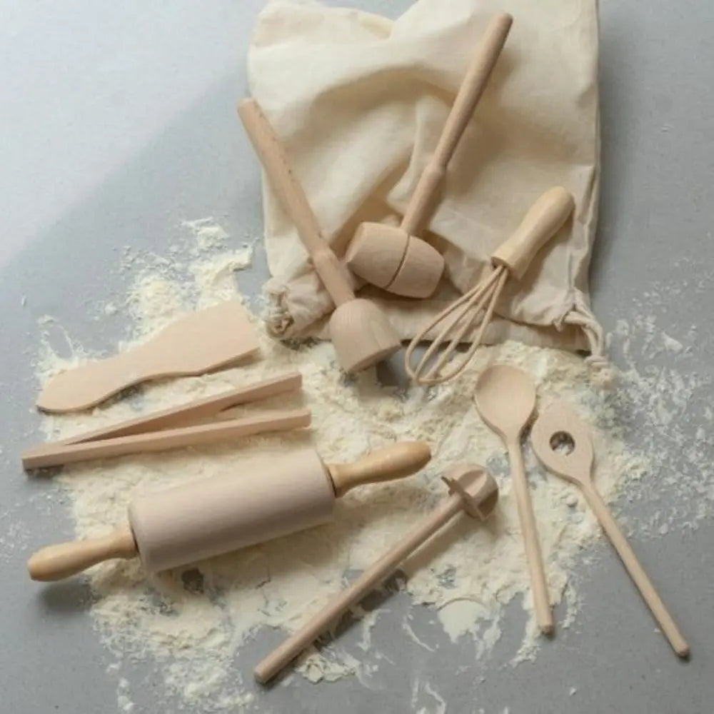 Child Size Wooden Utensil Set