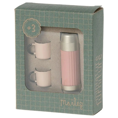 Maileg Thermos and Cups - Soft Coral