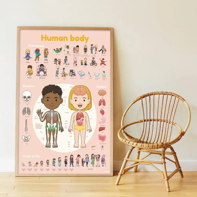 Poppik Discovery Sticker Poster - Human Body