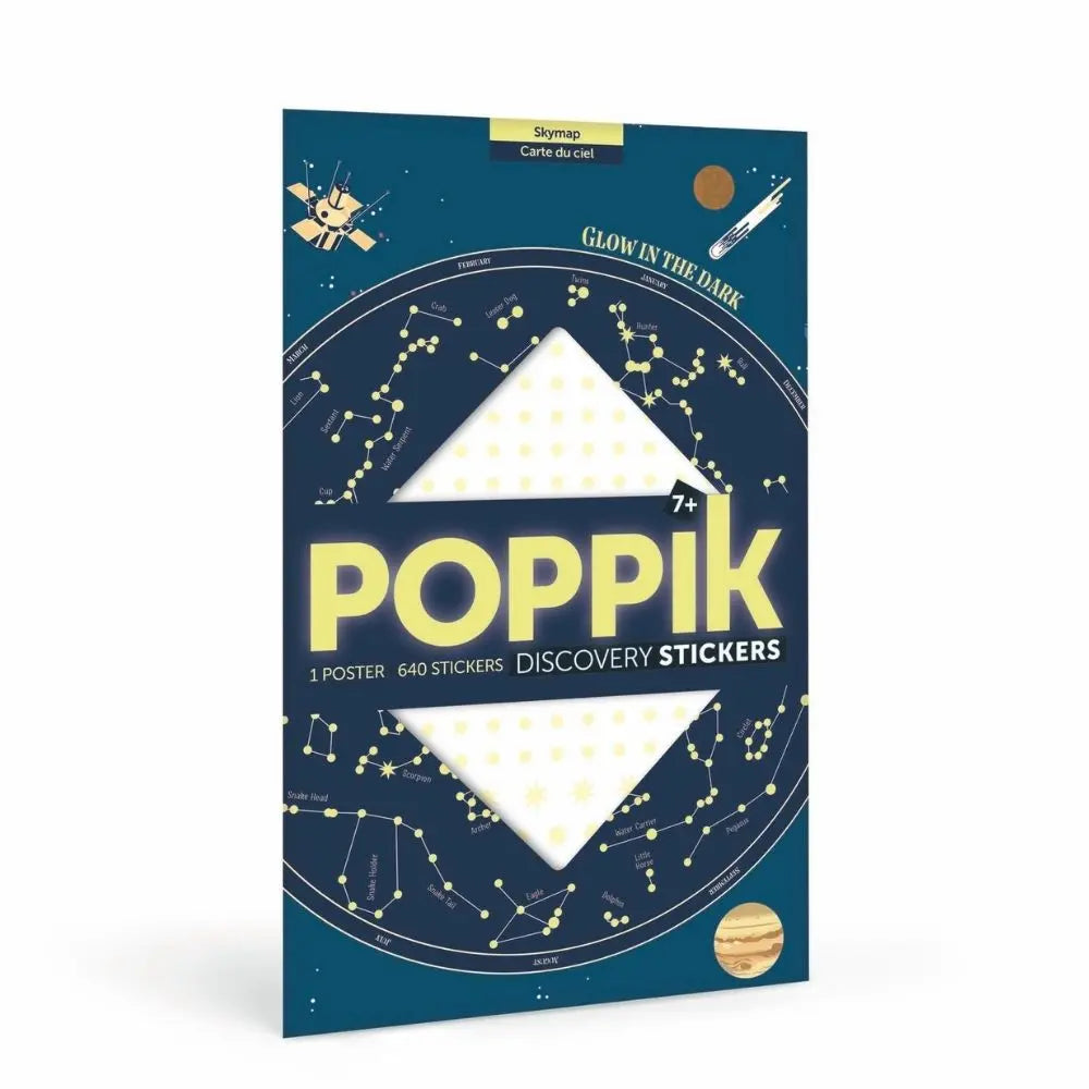 Poppik Discovery Sticker Poster - Skymap (Glow In The Dark)