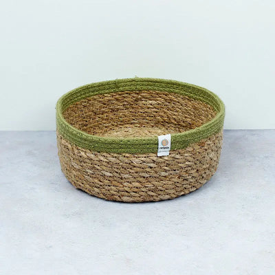 Respiin seagrass and jute basket