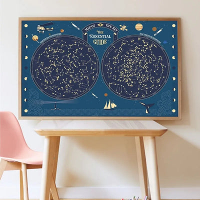 Poppik Discovery Sticker Poster - Skymap (Glow In The Dark)