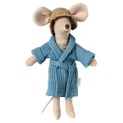 Maileg Dusty Blue Bathrobe for Mum/Dad Mouse