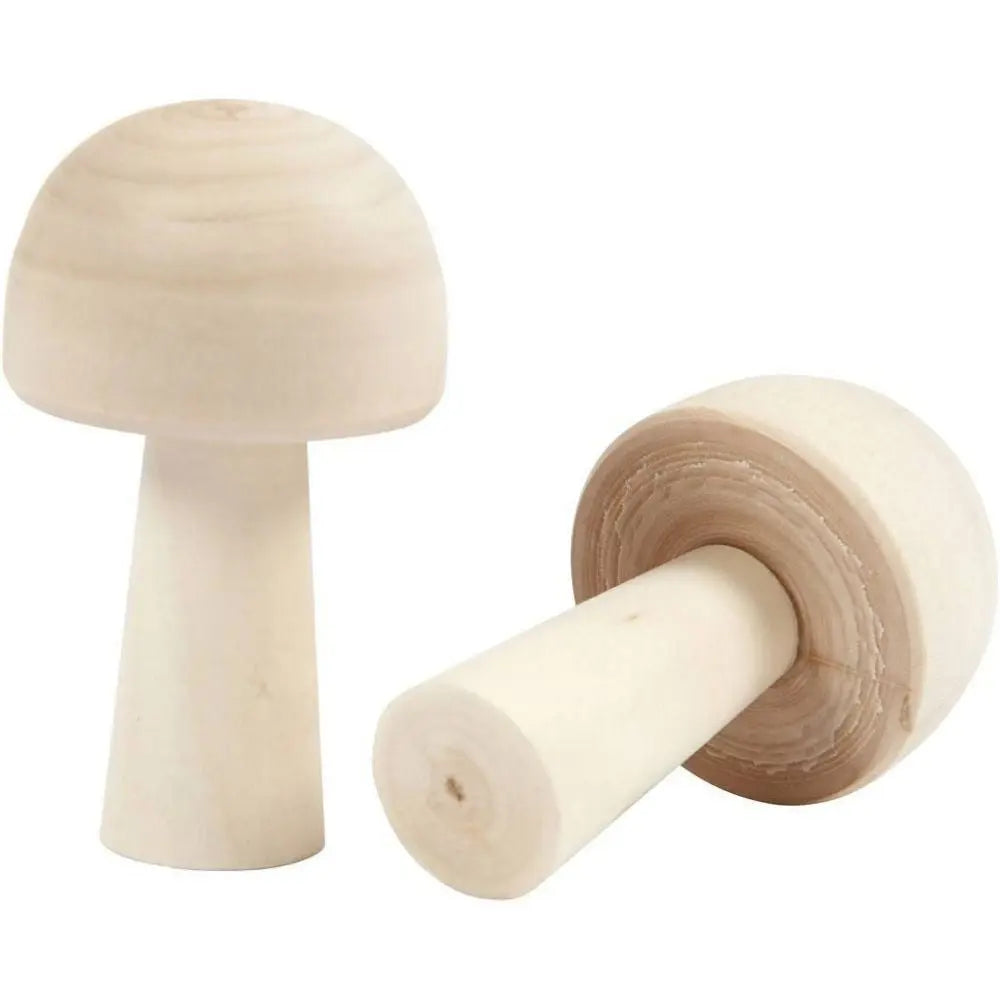 Wooden Mushrooms - Set of 3 Craft Blanks
