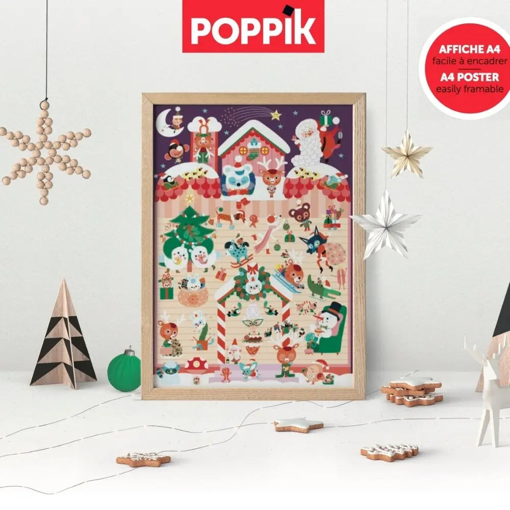 Poppik Mini Discovery Sticker Poster - Christmas