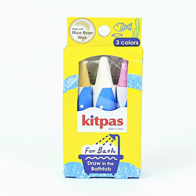 Kitpas Rice Bran Bath Crayons, Set of 3 - Shell