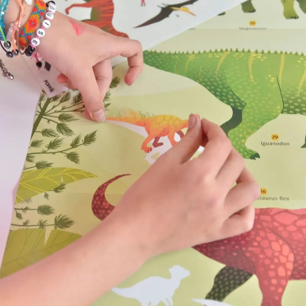 Poppik Discovery Sticker Poster - Dinosaurs