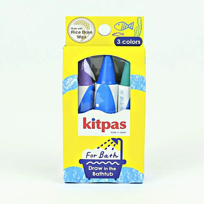Kitpas Rice Bran Bath Crayons, Set of 3 - Fish