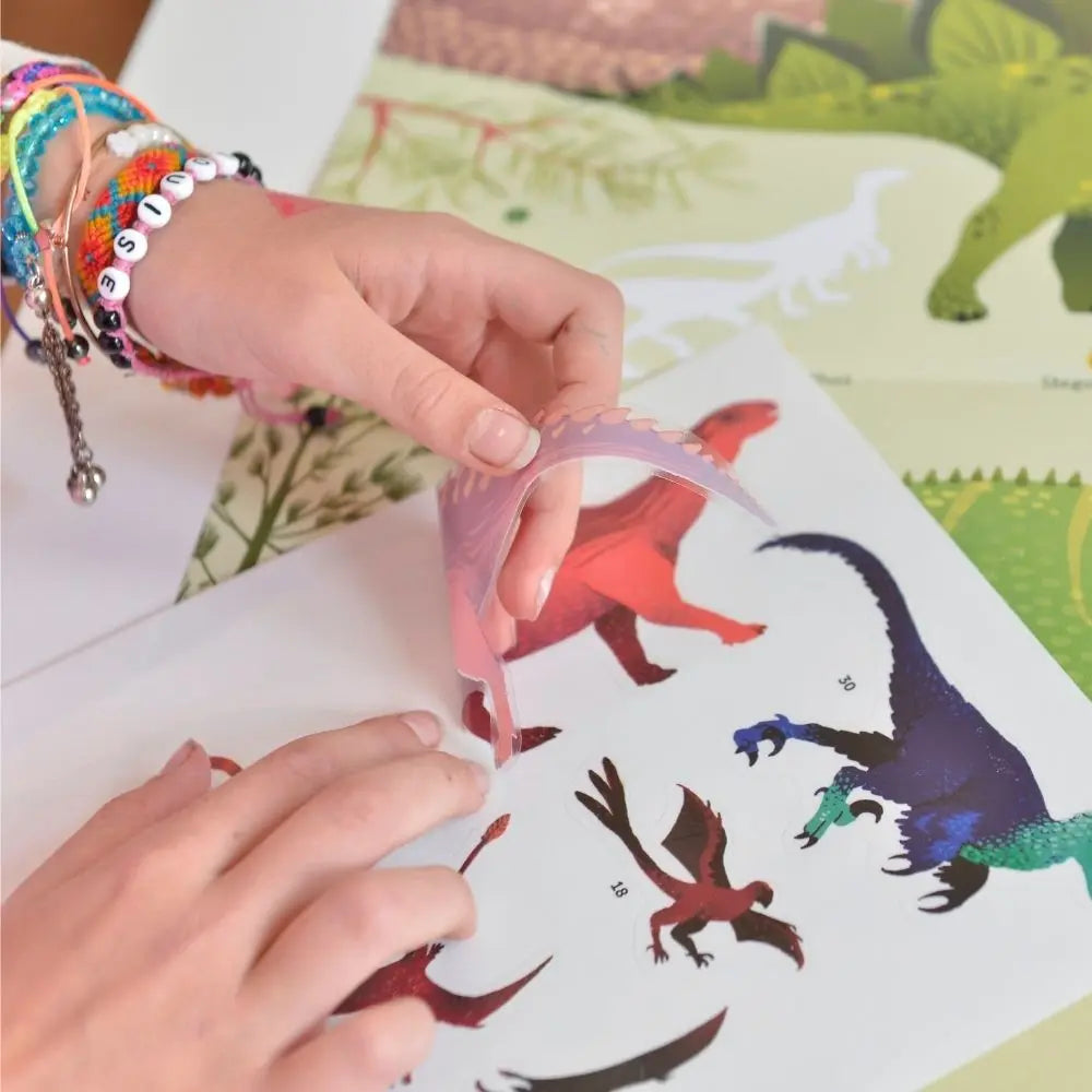 Poppik Discovery Sticker Poster - Dinosaurs