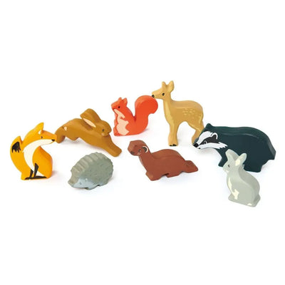 Tender Leaf Toys 8 Woodland Animals And Shelf