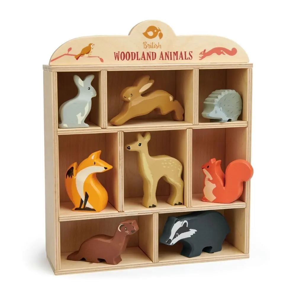 Tender Leaf Toys 8 Woodland Animals And Shelf