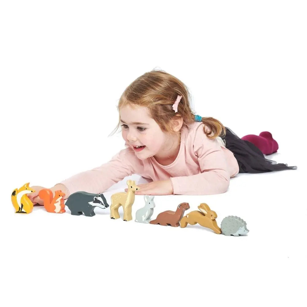 Tender Leaf Toys 8 Woodland Animals And Shelf