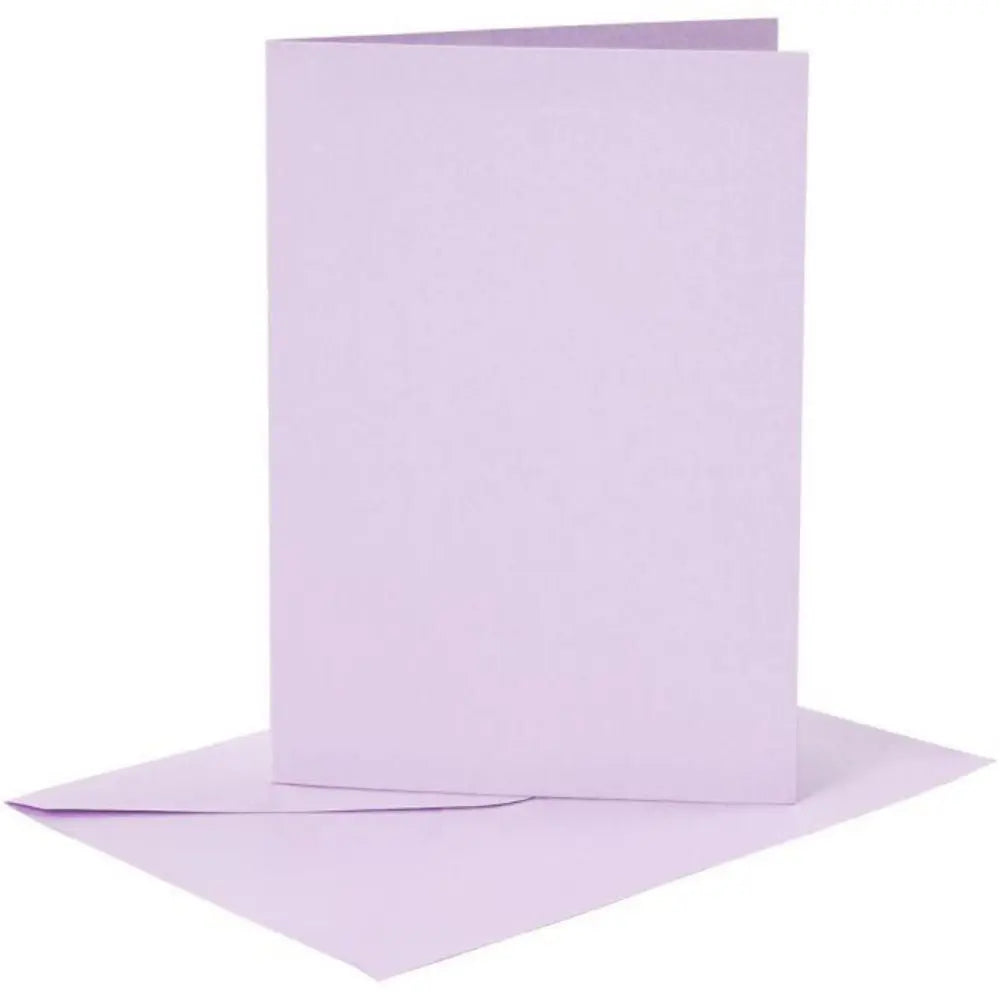 Blank Cards And Envelopes - Set Of 6, Lilac