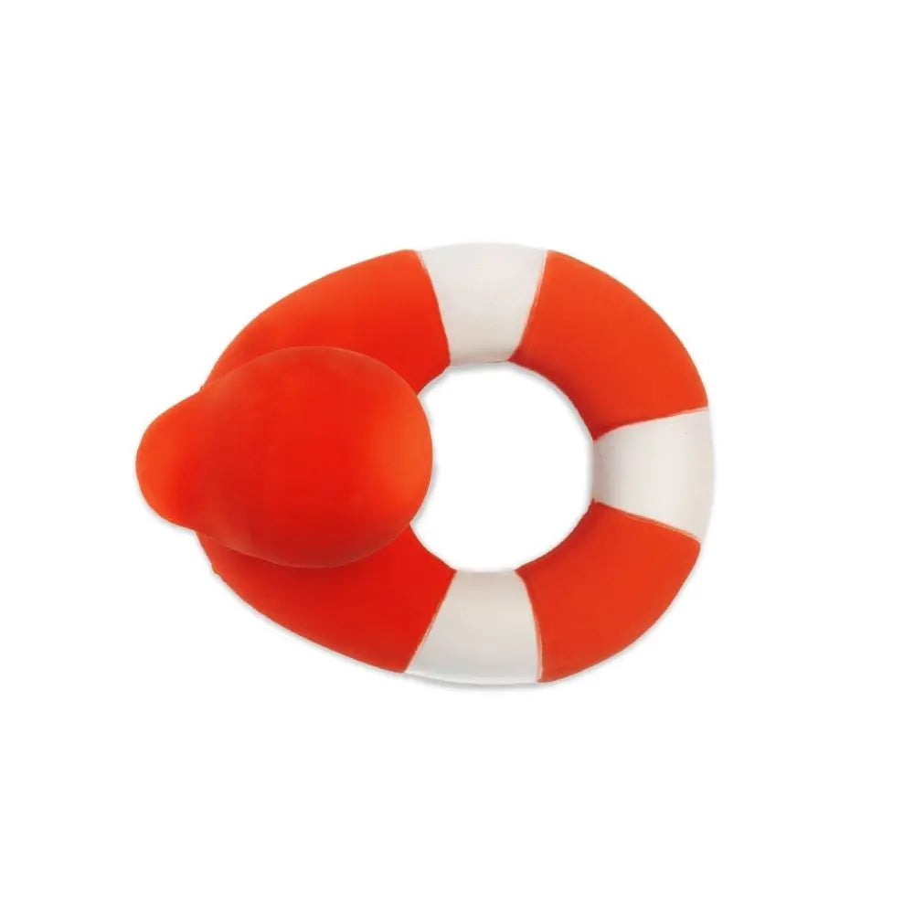 Oli & Carol Natural Teether And Bath Toy - Red Floatie Duck