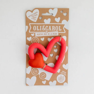 Oli & Carol Natural Teether And Bath Toy - Agatha Ruiz De La Prada - Heart