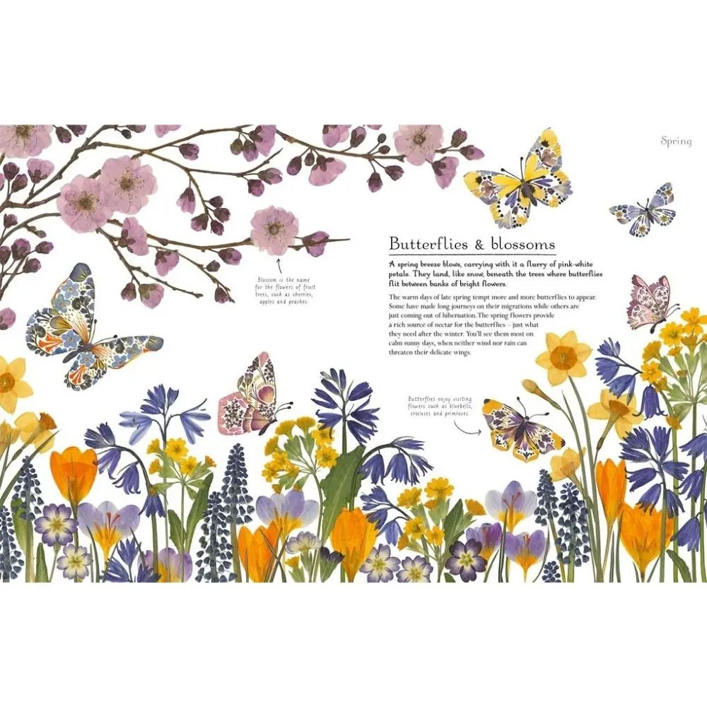 A Year In The Wild flower-pressed book for children