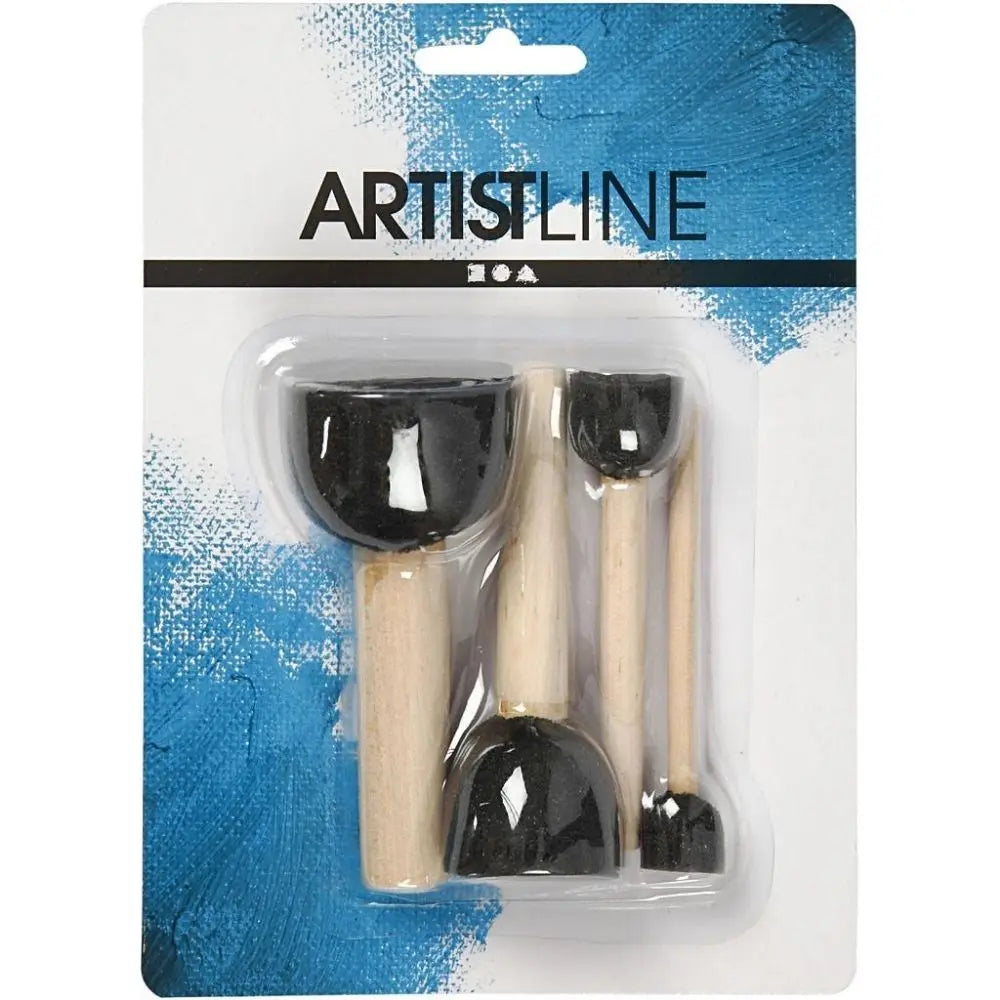 Foam stencil brushes