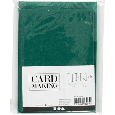 Green cards for cardmaking