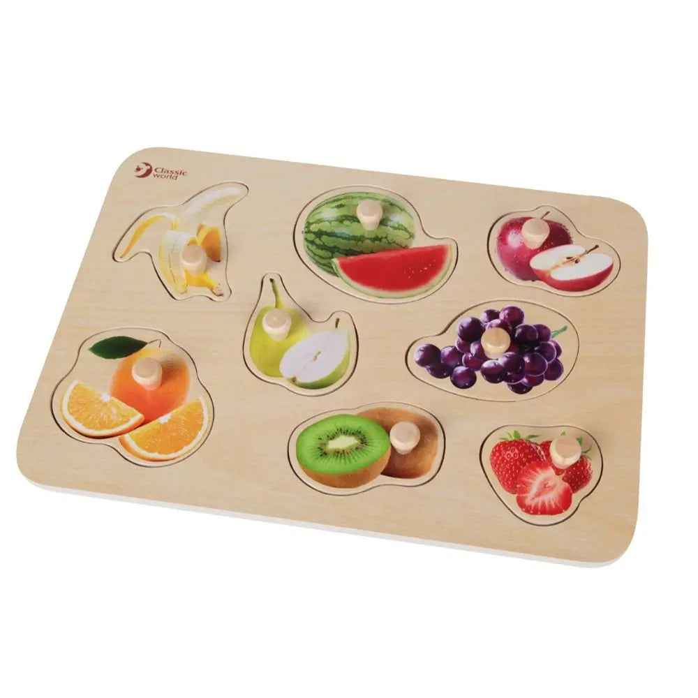 Montessori wooden food puzzle