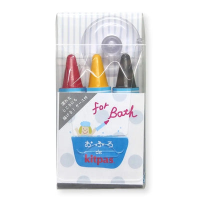 Kitpas Bath Crayons, Set of 3 - Red, Yellow, Grey