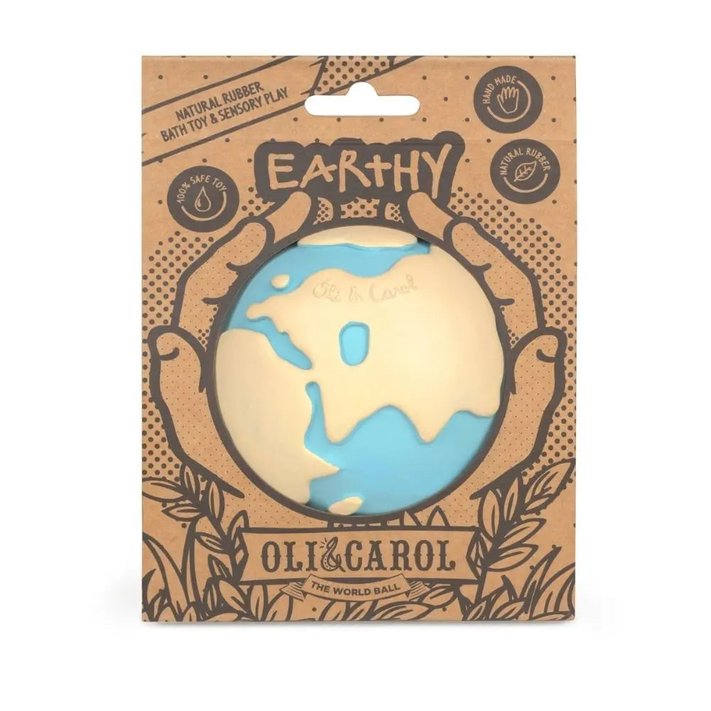 Oli & Carol Natural Teether And Bath Toy - Earthy The World Ball