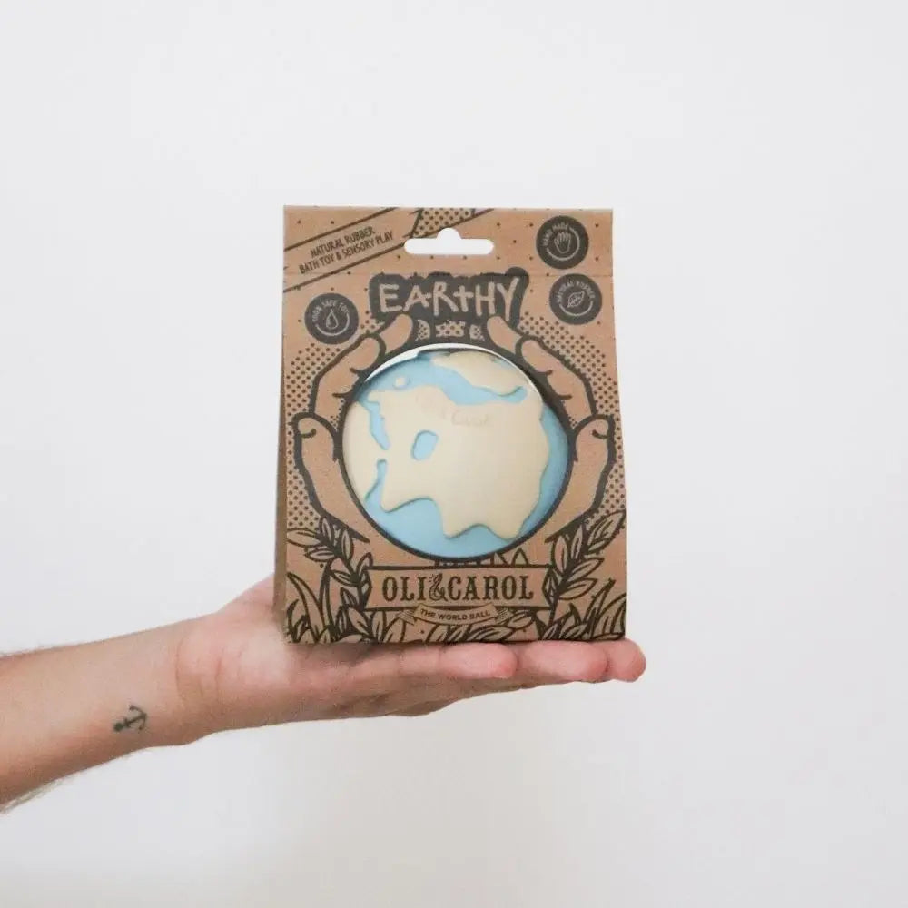 Oli & Carol Natural Teether And Bath Toy - Earthy The World Ball